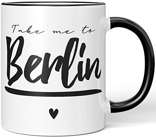 JUNIWORDS Tasse, Take me to Berlin, Schwarz (1007697)