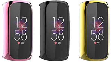 3 Stück Hülle für Fitbit Luxe Schutzhülle Weich Silikonhülle Abdeckung Stoßfest Schutz Tasche Kompatibel mit Fitbit Luxe (3PCS-A)