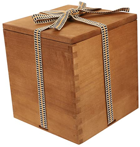 Zerodeko Ceramic Tea Cup Vase Holder Wooden Storage Box for Decorative Boxes Lids Teacup Display