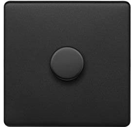 Soho Lighting Matt Black 1 Gang 1000W DC1-10V Dimmer Switch