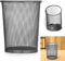 ARA CHOICE Colourful Metal Mesh Waste Bin Rubbish Paper Net Basket Home Office Durable and easy to use Recycling Bin for Bedrooms Multi Colour. (Silver)