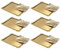 Acan Tradineur - Pack de 6 Bandejas con blonda Rectangular - Especial para Fiestas o Celebraciones - Material reciclable - 25 x 34 cm - Color Oro