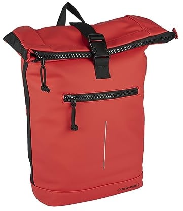 New Rebels Mart - New York Rolltop Backpack 16L, Unisex-Erwachsene Rucksack, Red, 30x12x43cm -