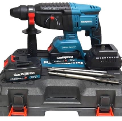 OISE ART STORE Trade Shop - Tassellatore A Batteria 2 Batterie Martello Demolitore Percussione Trapano SDS