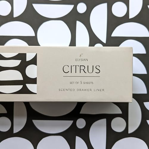 Schubladeneinlagen, Duft, Zitrusfrüchte, Grün, geometrisches Design, 5 Stück
