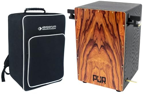 Pur PC7699 Vision Pro Double Hi-Hat Santos Palisander Cajon + keepdrum Cajon-Tasche