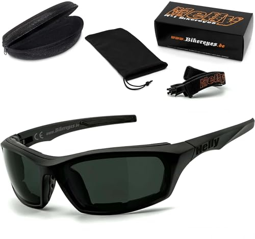 HELLY® - No.1 Bikereyes® | Motorradbrille, Multifunktionsbrille | beschlagfrei, winddicht | HLT® Sicherheitsglas nach DIN EN 166 (polarisierend [i-stealth])