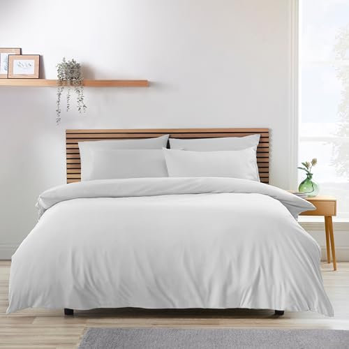 Catherine Lansfield So Soft Easy Iron Super King Duvet Cover Set White