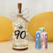 Seutgjie Deko 90 Geburtstag Frau Mann Geschenk, Geldgeschenke LED Flaschenlicht mit Spruch Stimmungslicht Glückslicht Personalisiertes Geschenk