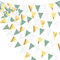 32Ft Sage Green Gold White Bunting Banner Party Decorations Fabric Triangle Flag Pennant Garland Streamers for Rustic Jungle Safari Wild Woodland Dinosaur Birthday Wedding Baby Shower Hanging Decor