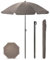 Menz Sonnenschirm Balkon + Sonnenschirmhülle - UV50+ Strandschirm 180 cm, Balkonschirm mit Knickfunktion, Gartenschirm, Sonnenschirm Strand - Fb. Anthrazit
