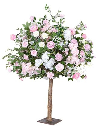 ZONABSQQ Lebensechter Kunstbaum Künstliche Seide Kirschbaum gefälschte Pflanze Blume Hochzeit Kunst Dekoration Blüte Zweige Baum Indoor Simulation Ornament Dekorationspflanze