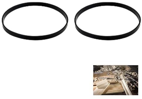 Wjelet 2 Stück Bandsägen Gummiband, Gummireifen Holzbearbeitungs Ersatzteile Gummiband Säge Scrollrad Gummiring für Bandsägen Zubehör (8 Zoll, Schwarz)