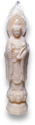 Buddha Candle | Nachhaltige Deko Meditation Yoga Kerze aus natürlichem Sojawachs | Handmade, Geschenk, Germany | vegan (Creme) (Buddha lang)