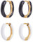 DICOSMETIC 2 Paar Kleine Emaille Creolen Schwarz Weiß Huggie Creolen 15 16mm Edelstahl Huggie Creole Niedliche Statement Ohrringe Für Damen Schmuck