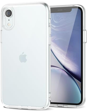 LoeoeL for iPhone XR Case Clear, Transparent Hybrid XR Phone Case [Hard Plastic & Soft Silicone Bumper] Acrylic Non Yellowing Thin Slim Protective Cover for Women, Crystal Clear