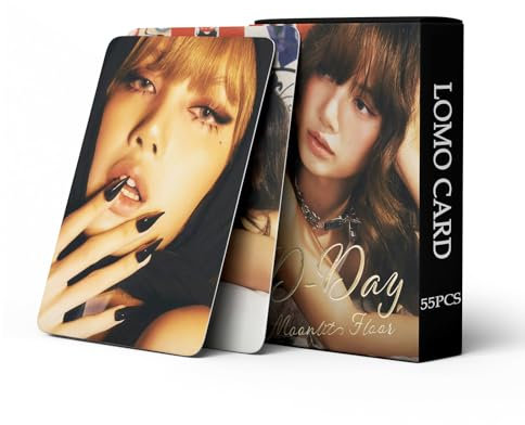 EQFZYXDB 55pcs Blackpink LISA Photo Cards Mini Cards BP MOONLIGHT Nouvel Album Cards Set BP Photocards Blackpink ALTEREGO Poster Carte pour Fans Gift Girls Fans
