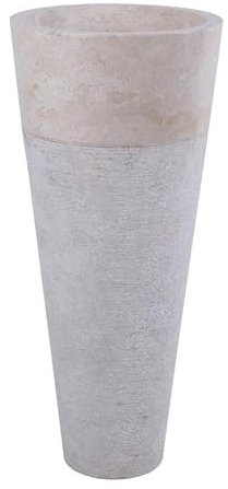 Lavabo totem de mármol crema de 40 cm PA22-G CREAM – 40 x 40 x 90 cm