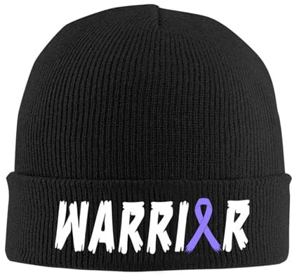 Coole Sachen Strickmütze Beanie Warrior Magenkrebs Bewusstseinsband Winddichte Running Beanie-Mützen für Herren Winter Damen