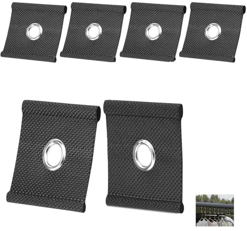 Wxinsheng 6 Stück Kederösen für Kederschiene Kederhaken Markisenhaken,Kederleisten Haken 5/6mm - 7/8mm,Robuste RV Kederhaken Zubehör für Wohnmobil Wohnwagen Vorzelt Camping Zelt (Schwarz)