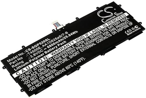 Eotdoo Batterie de rechange 6800 mAh pour Samsung Galaxy Tab 3 10.1, GT-P5200, GT-P5210, GT-P5220, numéro de pièce : AA1D625aS/7-B, T4500E