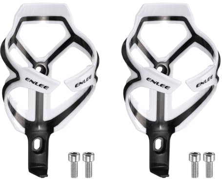 sourcing map 2pcs Bicycle Water Bottle Holder Lightweight Bike Bottle Cages Cycling Cup Holder for MTB Road Gravel, White
