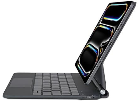 Magic Keyboard für iPad Pro 11 Zoll (M4 2024), Bluetooth Magnetischer Ständer iPad Pro 11 inch m4 Hülle mit Tastatur, USB-C Ladefunktion, integriertes Trackpad, QWERTZ-Deutschlayout (schwarz)