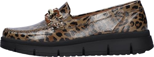 Waldlaufer H-Pina Leather Loafers (Leopard, UK Footwear Size System, Adult, Women, Numeric, Medium, 4.5)