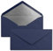 100 Brief-Umschläge DIN Lang - Dunkel-Blau/Nachtblau mit Silber-Metallic Innen-Futter - 110 x 220 mm - Nassklebung - festliche Kuverts für Weihnachten