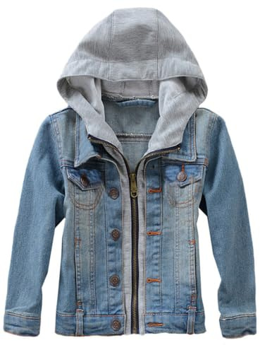 FTCayanz Mädchen Jungen Baby Beiläufig Stilvoll Frühling Herbst Jeans Denim Coats Mantel Kinder Jeansjacke Art 1-Blau