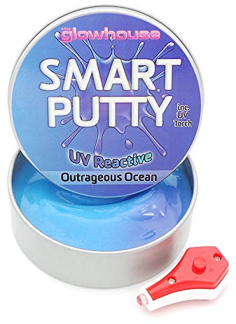 The Glowhouse Mastic Intelligent à Changement de Couleur réactif aux UV (Outrageous Ocean)