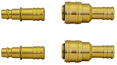 1/2/5/10 Stecker mit Druckluftkupplung Messing Schnellkupplung mit Schlauchtülle 13mm Ventilsteckdose (2)