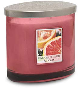 Heart & Home Ellipsenkerze mit 2 Dochten (Pink Grapefruit & Cassis)