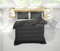 Tex Tailor Bettwäsche Set 135x200 cm 2 teilig Basic, 100% Baumwolle, super weich elegant, für Allergiker geeignet, Set aus 135x200 cm + 80x80 cm, mit Reißverschluss (Schwarz)