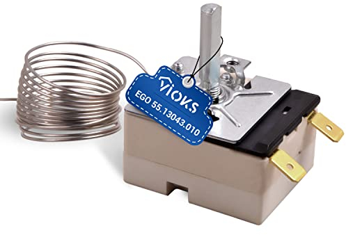 VIOKS Ofen Thermostat für Backofen 50-250°C Ersatz für EGO 55.13043010 & Temperaturregler 230v mit Fühler für Bosch Backofen Siemens, Constructa Backofen, Balay Herd mit Backofen Ersatzteile