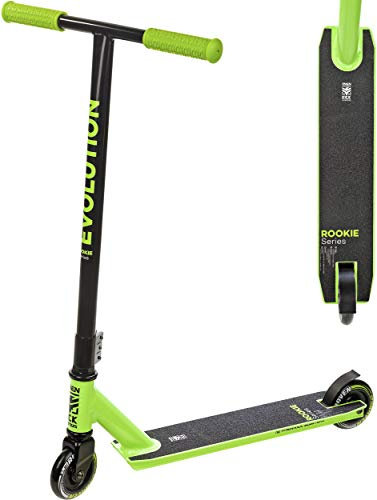 RAVEN Scooter Stunt Tricks Roller Kickscooter für Kinder Jugendliche |100mm PU Räder | ABEC-9 Kugellager (Rookie Lime, 100mm)