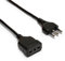 Velamp Prolunga elettrica da 3 metri – Spina grande (16A) e presa bipasso grande/piccola da (10A/16A) - Ideale per collegare gli apparati domestici – Colore nero