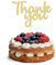 Gyufise 1Pcs Gold Glitter Thank You Cake Topper Thanksgiving Cake Decoration for All That You Do Thanksgiving Day Wedding Party Decoration Supplies