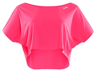 WINSHAPE Damen Functional Light Cropped Dance-top Dt104 T-Shirt, Neon-pink, XL EU