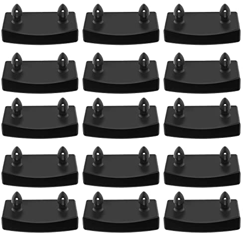 EMSea 50 Stück Endkappen Kunststoffhalter für Bettlatten Metallbetten, Lederbetten, Holzbetten, Schlafsofas, Etagenbetten Lattenroste, 2 Stifte, Schwarz