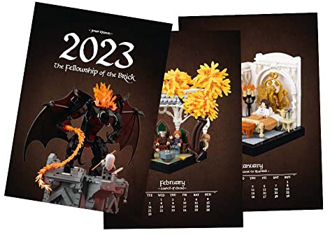 Wandkalender 2023 The Fellowship of the Brick, Schwarz