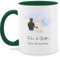 Tasse Tassen 325ml - Pferd Pferde - Pferdejunge - 325 ml - Petrolgrün - personalisierte geschenke für reiterin mensch und reiter name pferdeliebhaber personalisierbar bilder