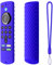 2022 Fernbedienungshülle kompatibel für Fire TV Stick (3. Generation) dritte Generation, Fernbedienungsschutzhülle Silikon staubdichter Hüllenschutz mit Lanyard (blau)