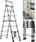 Folding Step Ladder Aluminium 6+7 StepLadder Portable Household Telescopic Ladder Extension Folding A Frame Stepladder EN131 Safety Approved 150kg/330lbs Capacity