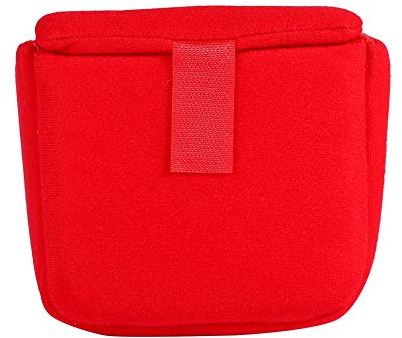 Agatige Borsa Fotografica, DSLR Custodia per Macchine Fotografiche Antiurto con Divisori Staccabili Fodera in Velluto con Chiusura A Strappo (Rosso)