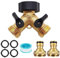 VISTYL Sdoppiatore Rubinetto Giardino, Raccordo Tubo Acqua Giardino, per Distributore di Tubo da Giardino, Adattatore di Collegamento dell'Acqua da Giardino,(Oro)