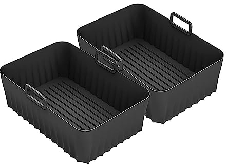 2 Stück Silikon Air Fryer Liner AF400UK AF300UK, Air Fryer Zubehör Air Fryer, Wiederverwendbare Airfryer Liner für Tower Instant Vortex