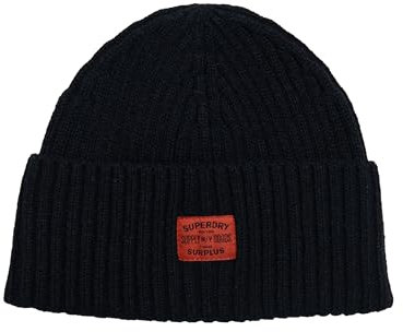 Superdry Damen Workwear Knitted Beanie Hat Baseballkappe, Eklipse Navy, One Size