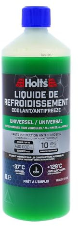 Holts HAFR0301B Antigelo Liquido di Raffreddamento Auto e Moto, Universale, Protezione Lunga Durata di 10 Anni o 480,000 km -37°C, 1L, Verde