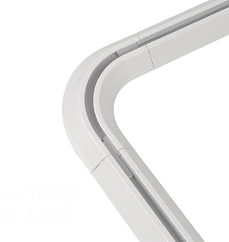 Tringle à Rideaux Ultra-mince Pour Plafond, Connecteurs D'angle, Rail De Rideau Pour Séparation De Pièces, Tringle à Rideaux En Aluminium En Forme De V, Livré Avec(Size:Connecteur d'angle,Color:Blanc)